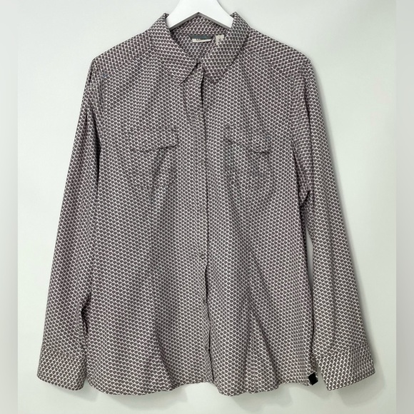 LL Bean Isleboro Outdoor Performance Button Down Collared Shirt Gray/White Sz XL - Picture 1 of 5